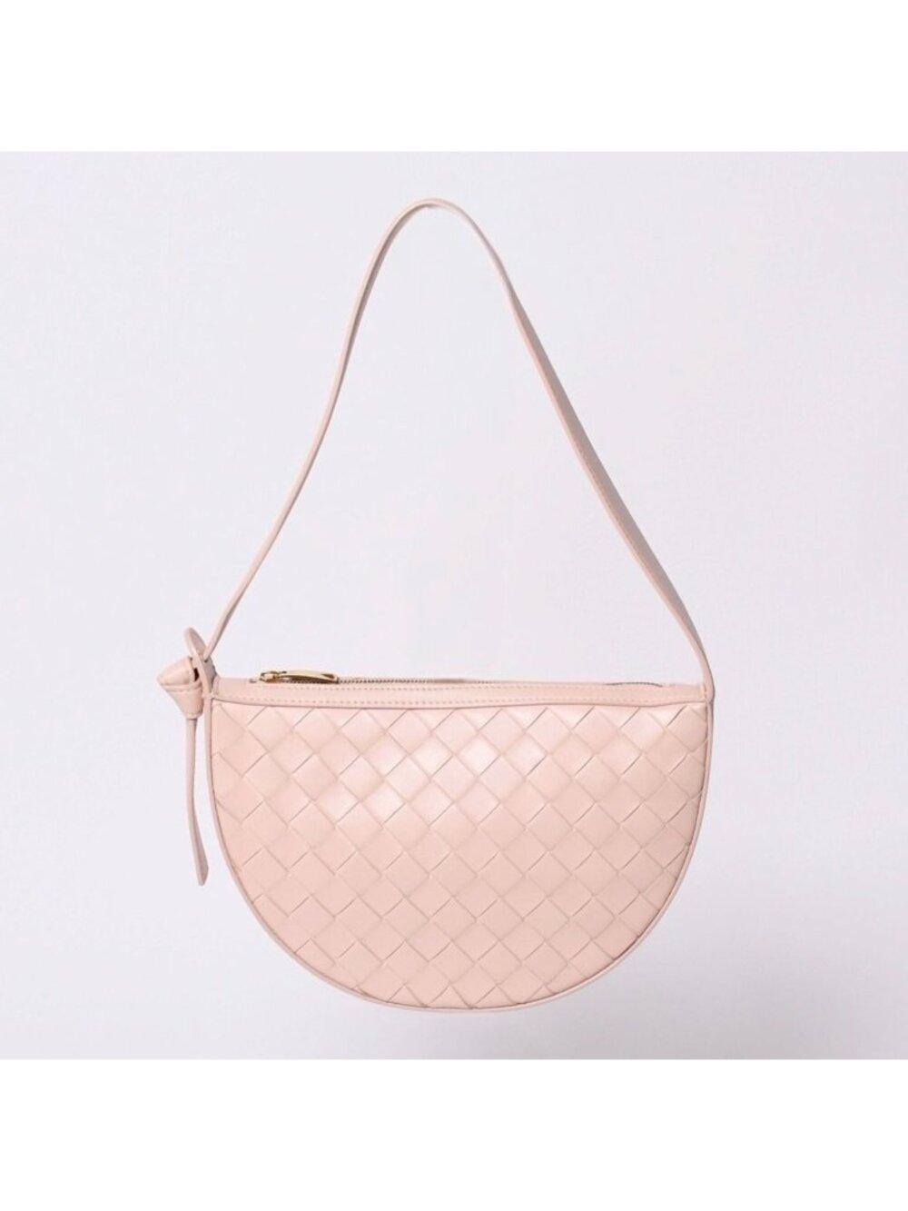 Bottega Veneta Intrecciato Bag Leather Salmon Pink Gold